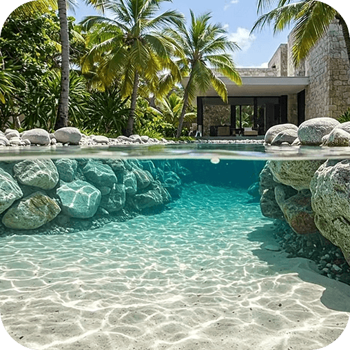 Création de lagons & aménagements extérieurs à Salles